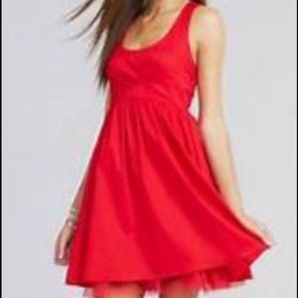 delia*s Festive Red Bow Sleeveless Party Dress (1JR)